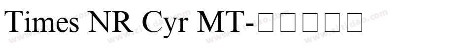 Times NR Cyr MT字体转换